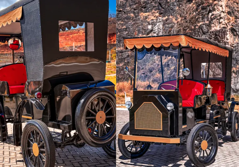 A cidade de Tiradentes, em Minas Gerais, trocou as charretes com animais por charretes elétricas - Foto: Verth