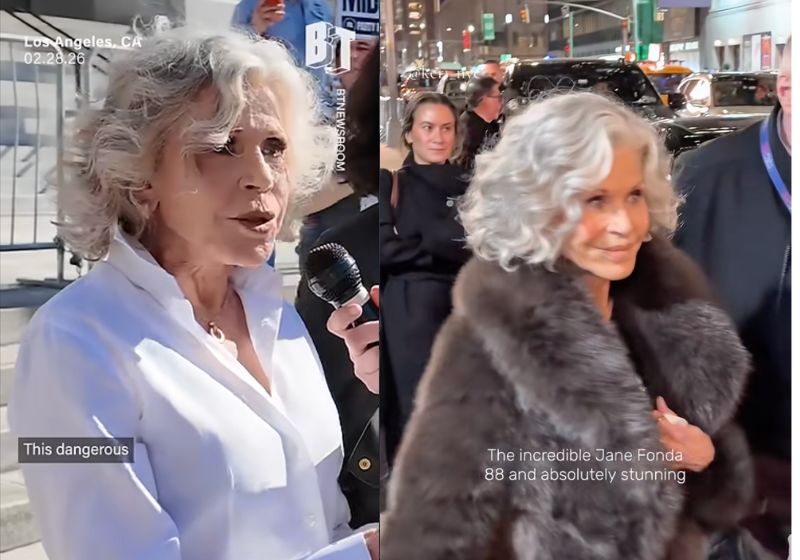 A atriz Jane Fonda se posicionou contra a guerra no Irã e chamou Trump de “homem triste e desequilibrado” - Fotos: reprodução/redes sociais