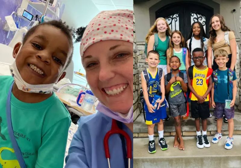 A médica Emy adotou o menino True, que foi sozinho para a cirurgia cardíaca e pediu que amigos e familiares adotassem os 5 irmãos dele nos EUA - Foto: arquivo pessoal