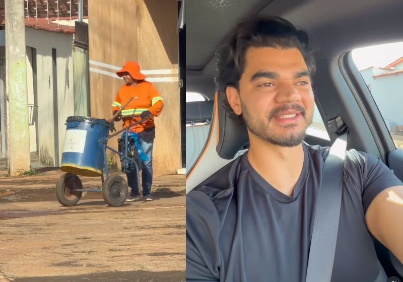 Tondimas Tôrres, um filho que é empresário em São Paulo, disse que tem orgulho da mãe que é gari, e antes era humilhada pelo ex-marido. - Fotos: reprodução/Instagram