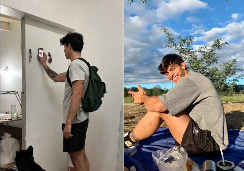 A tecnologia utiliza placas imantadas e dispensa o uso de furadeira na hora de pregar algo na parede - Foto: redes sociais