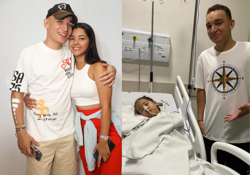 O cantor João Gomes e a esposa pagaram todo o tratamento de uma menina que estava em coma. A história foi contada no programa Globo Repórter da última sexta-feira (27) - Foto: reprodução redes sociais