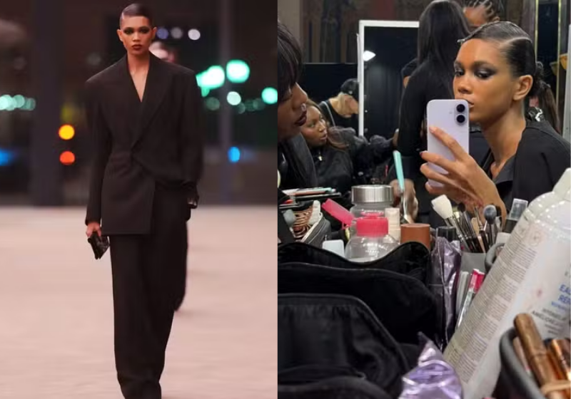 Quem é Thalita Ferreira, a brasileira que aos 19 anos abriu desfile da Saint Laurent em Paris — Foto: Divulgação