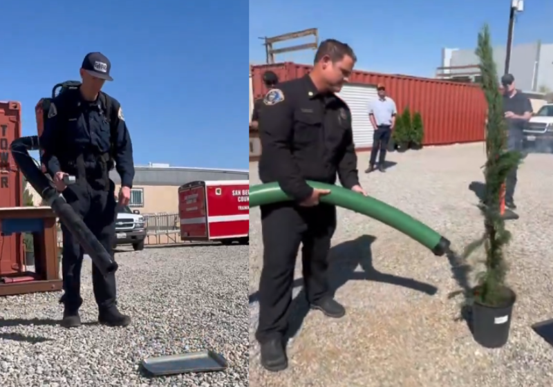 Os bombeiros passaram a usar ondas sonoras em vez de água para apagar incêndios. A nova tecnologia pode ajudar bastante no futuro - Foto: County Fire