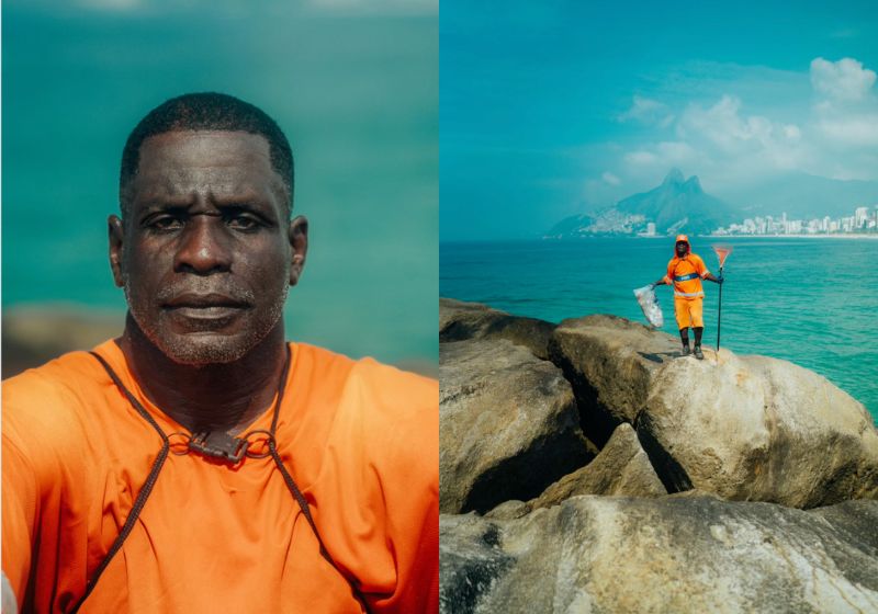 O fotógrafo Brian tirou fotos do Bira no Arpoador (RJ) e o gari que se achava feio e abandonou a bebida deu uma aula de resistência e amor. - Fotos: reprodução/ Instagram/ @isthisreal