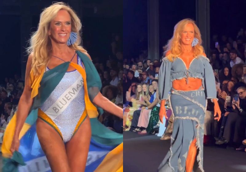 Helô Pinheiro desfilou de maiô cavado na Rio Fashion Week e impressionou o público com sua beleza aos 82 anos: eterna Garota de Ipanema - Fotos: reprodução/ Instagram / @bazzarbr