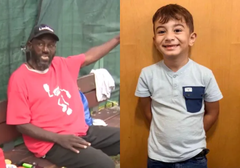 O homem notou que a criança estava sozinha na rua e chamou a polícia - Foto: CBS 12 News