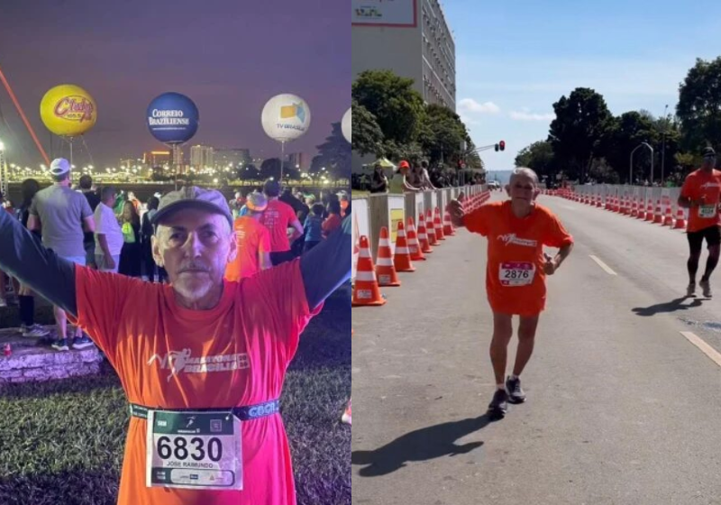 Os idosos completaram a Maratona de Brasília, neste final de semana e inspiraram as redes sociais - Foto: redes sociais