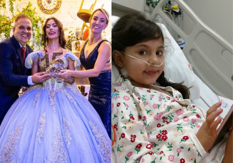 A menina, que teve o coração transplantado, fez questão de homenagear o doador na festa de 15 anos dela - Foto: arquivo pessoal