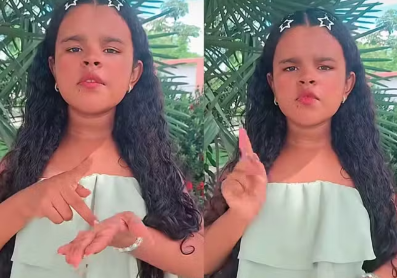 Ana Melyssa aprendeu Libras para se comunicar com um vizinho surdo e agora gera conteúdo para as redes - Foto: redes sociais