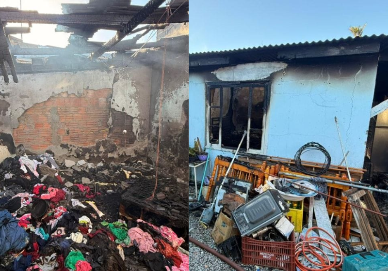 A mãe conseguiu tirar os seis filhos após o incêmdio começar na kitnet onde eles moravam - Foto: Corpo de Bombeiros