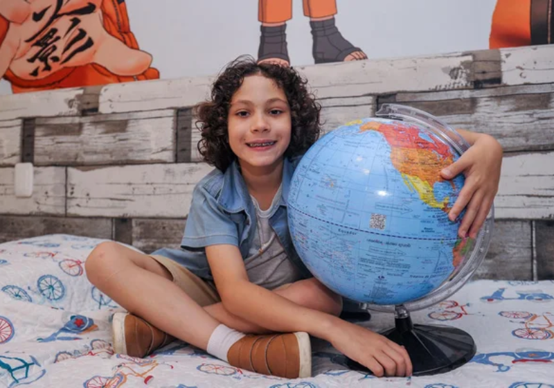 Pedro é um pequeno brasileiro superdotado que acaba de entrar para a universidade - Foto: arquivo pessoal