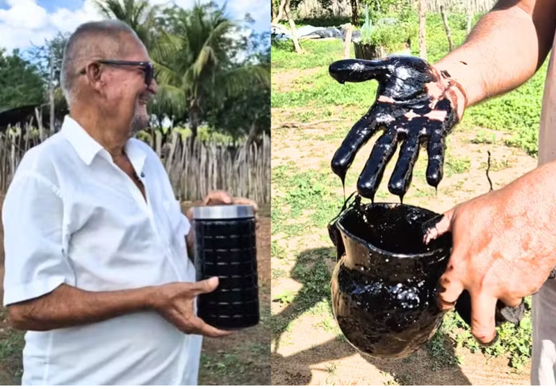 A ANP confirmou que o líquido preto encontrado por idoso é realmente petróleo. - Foto: Gabriela Feitosa