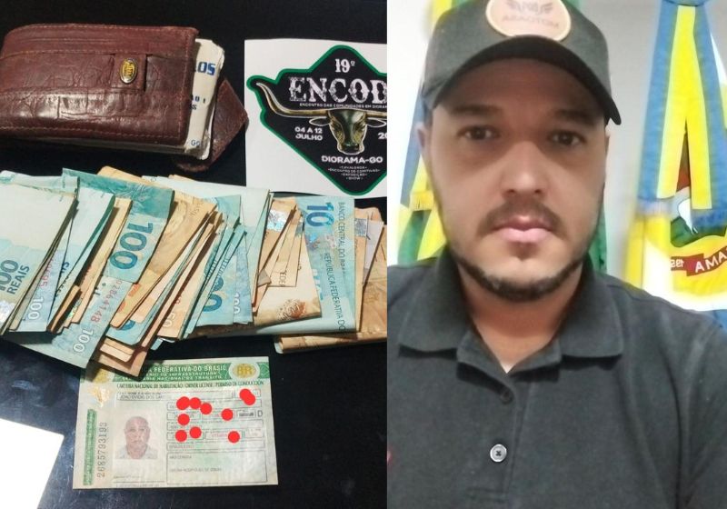 O servidor brasileiro Jovanio Marcos encontrou uma carteira com R$ 5 mil na estrada, em Goiás, devolveu ao dono e recusou receber recompensa. - Foto: reprodução/ O Popular