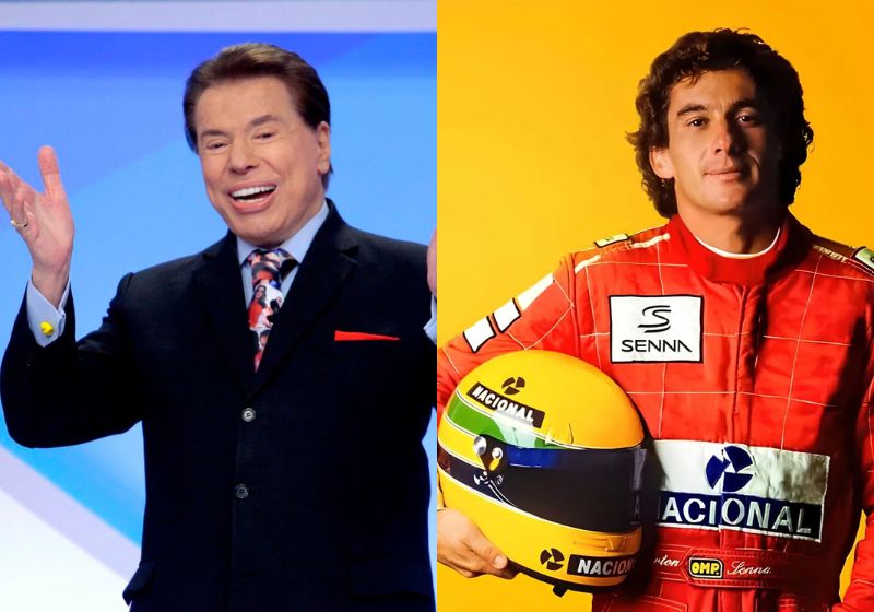 Silvio Santos e Ayrton Senna estão entre os artistas e desportistas que dão mais orgulho ao povo brasileiro, segundo pesquisa Quaest.- Fotos: divulgação /SBT/ Instituto Ayrton Senna