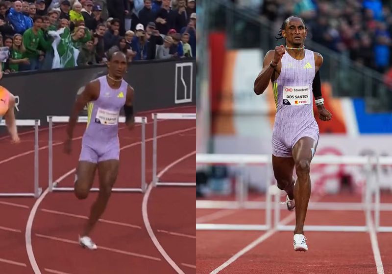 Alison dos Santos conseguiu de novo e conquistou medalha de ouro outra vez, agora em Oslo. O brasileiro segue invicto e corre de novo dia 19. - Fotos: Getty Images