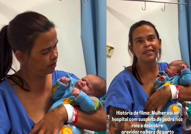 Silmara dos Santos é o nome da mãe que descobre a gravidez na hora do parto. Amigas correram para fazer um enxoval para o Gabriel. - Fotos: reprodução/ Instagram / portaljornalradar360