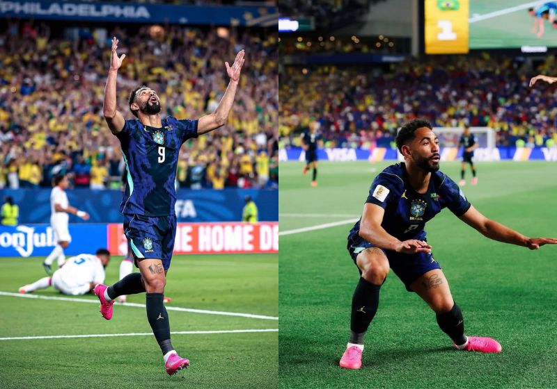 Matheus Cunha, autor dos 2 gols da vitória do Brasil contra o Haiti, vem da Paraíba e tem apenas 4 milhões de seguidores no Instagram. - Fotos: reprodução/ Instagram/ @cunha