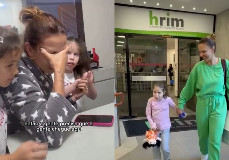 O vídeo emocionante mostra o momento em que a mãe Luana recebe telefonema informando que apareceu um órgão para transplante da filha Rafaella, em Campinas (SP). - Foto: Reprodução/ Instagram @luana.correaa_