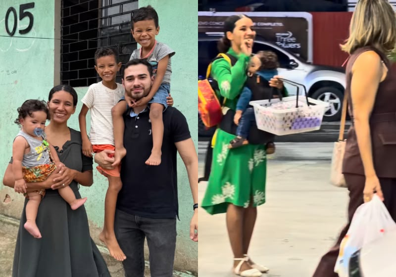 O influenciador Renato comprou todos os donuts da Josilene, a mãe que trabalhava com bebê no e o vídeo que ele gravou mudou a vida da empreendedora de Maceió (AL) - Fotos: Reprodução/ Instagram/ @renatojunioriat