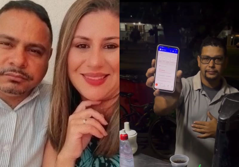 Os comerciantes Ricardo a esposa, Mariana devolveram imediatamente o Pix feito por engano por um cliente no trailer onde trabalham, no Recreio dos Bandeirantes (RJ). Foto: Reprodução/Instagram @ricardokombista