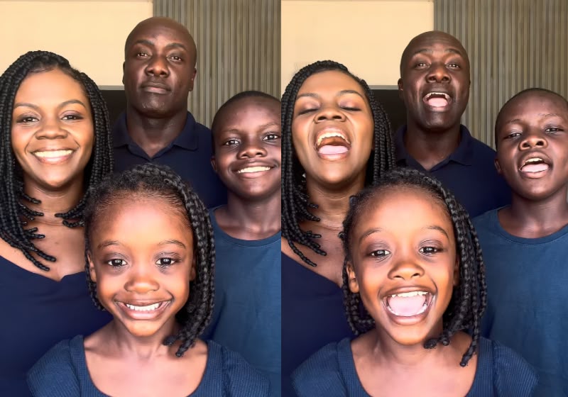 A família Mattos, do Rio, canta louvor na sala de casa e emociona milhões de pessoas nas redes sociais. - Fotos: Reprodução/Instagram @carolmattos.queridodiario