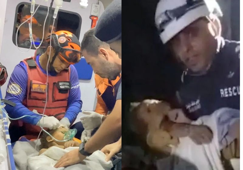 Klieber, de 3 anos, é o nome do menino resgatado na Venezuela. Ele sobreviveu 6 dias sob os escombros após o terremoto e emocionou o mundo.. - Foto: Jordan Public Security/ Handout/ REUTERS