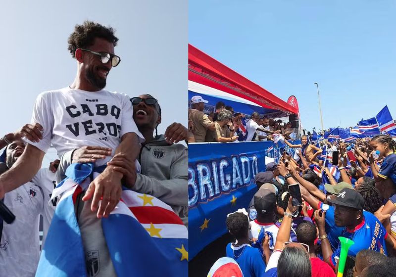 Cabo Verde recebe Vozinha e os jogadores como heróis em Praia, após campanha histórica na Copa do Mundo, no Dia da Independência. - Fotos: Reuters/ Raphael Bózeo