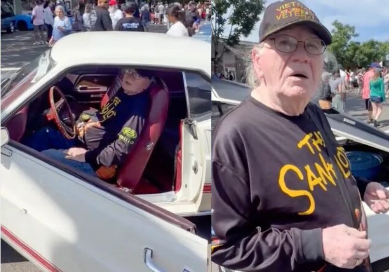 Bem no dia dos pais, este filho devolve ao pai um Mustang que ele precisou vender nos anos 1970 para criar os 6 filhos. O vídeo da surpresa ao seu Daniel viralizou. - Fotos: reprodução/ TikTok/ @ohdeeznutz