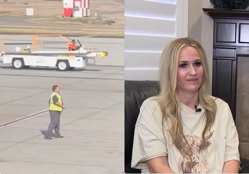 A passageira LaCinda se comoveu ao ver o idoso trabalhando com dificuldade no aeroporto, gravou um vídeo e conseguiu R$ 1 milhão para ajudar o homem a a se aposentar. - Fotos: reprodução/ TikTok @boymom692 / KSL