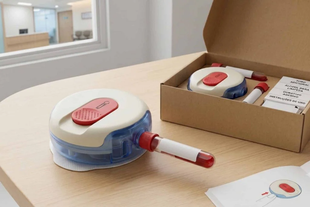 Tasso, a tecnologia que tira sangue sem agulha e sem punçar a veia. - Foto: divulgação