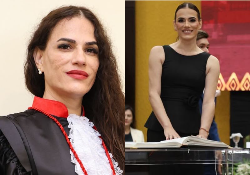 A advogada e professora Fabi Diniz de Queiroz Pilate tomou posse como a primeira promotora trans do Brasil, no Amazonas. - Foto: MPAM