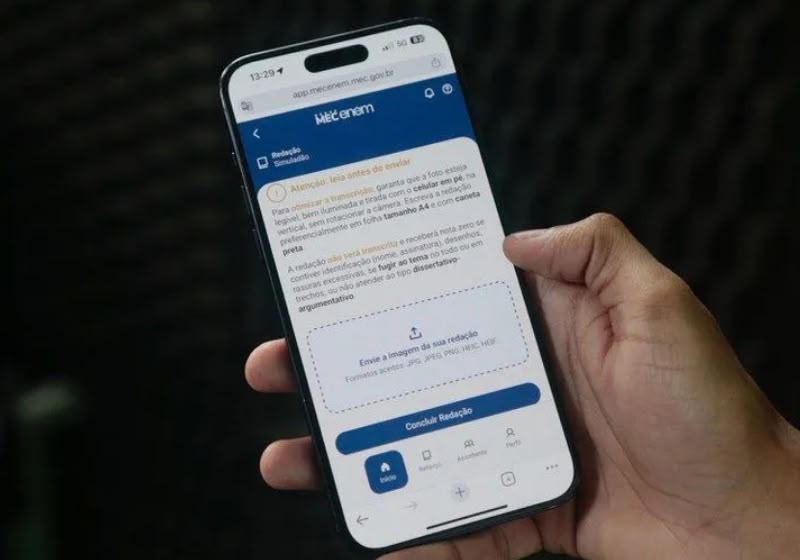 Aplicativo MEC Enem oferece simulados, videoaulas e correção de redação gratuitamente para candidatos. Veja como baixar. - Foto: Divulgação/MEC