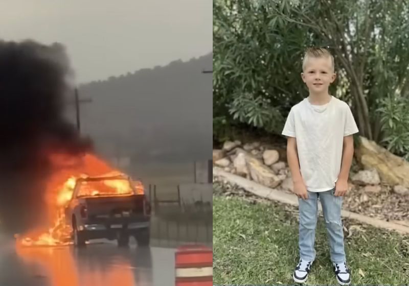 Filho de 9 anos dá as economias ao pai depois de raio destruir carro da família; gesto emociona