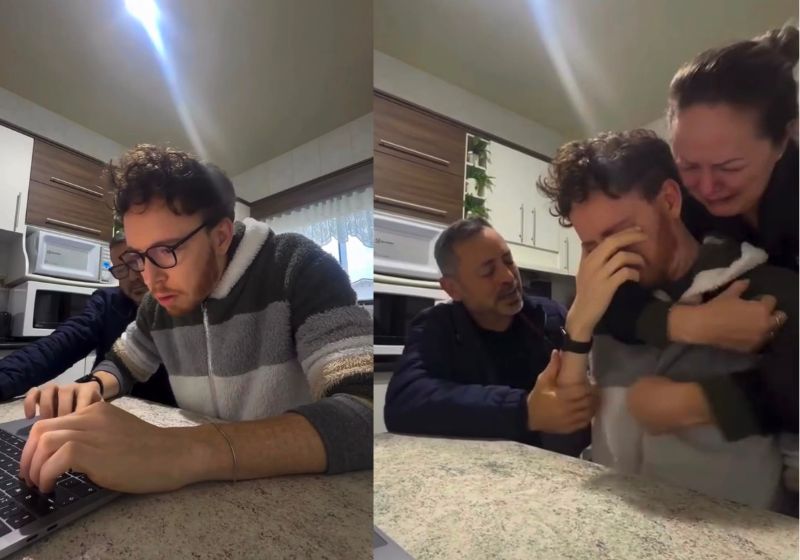 Luiz Fellipe, de 31 anos, descobriu que está livre do câncer, a doença entrou em remissão e a reação da família dele foi a mais linda. - Fotos: reprodução/ Instagram/ @luizfellipemontibeller