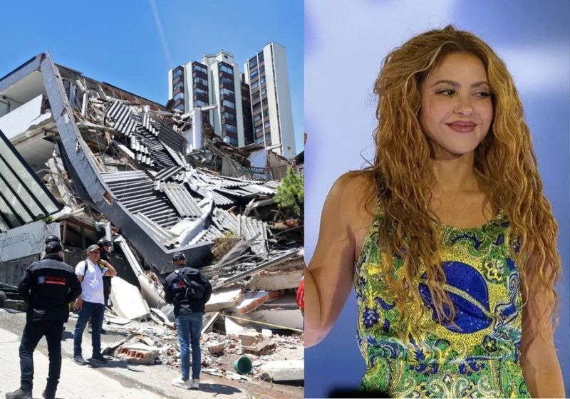 Brasil oferece ajuda à Colômbia após terremoto de magnitude 7,4, e Shakira pede união e solidariedade às vítimas. - Fotos: AFP/ Instagram/ @shakira