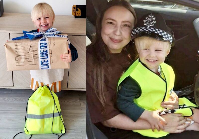 James, este menino de 3 anos, liga para a polícia após a mãe desmaiar em casa, na Inglaterra, e recebe homenagem pela atitude. - Foto: South Yorkshire Police/SWNS