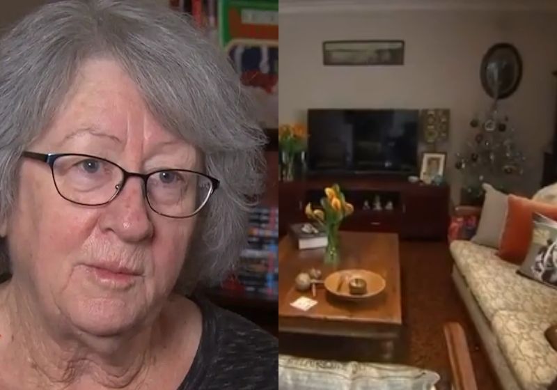A inquilina Jane se emocionou quando soube que John, o proprietário do apartamento onde ela vivia por duas décadas na Austrália, iria doar o imóvel para ela em testamento, em, 2020. - Fotos: reprodução/ 9News/ A Current Affair