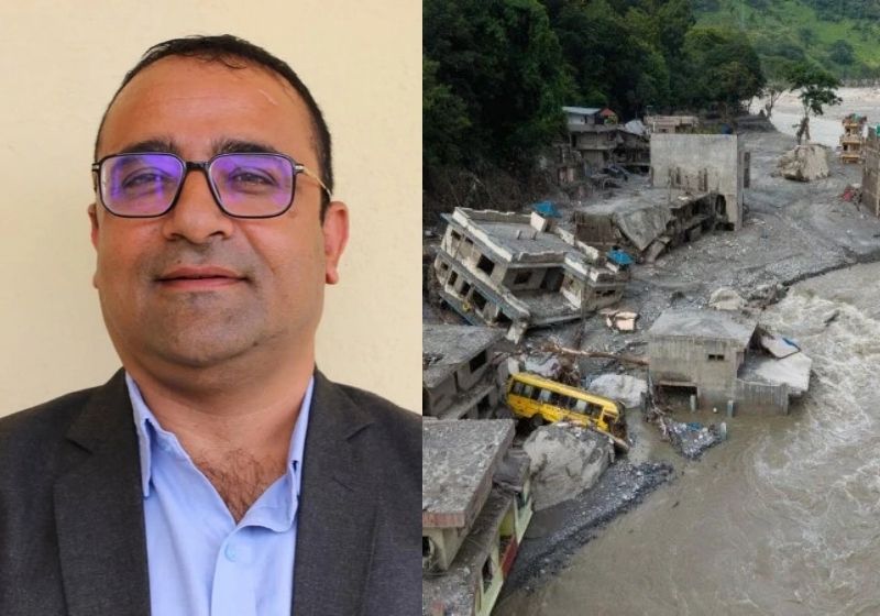 O diretor Rajendra Dawadi retirou e salvou 900 estudantes antes que a inundação atingisse a região do Nepal: “Apenas cumpri meu dever”. - Fotos: reprodução/ Facebook/ Prabin Ranabhat/AFP