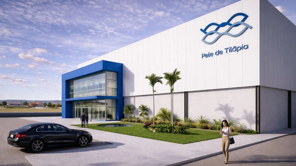 A fábrica de curativos de pele de tilápia em Jaguaribara, no Ceará, terá investimento de R$ 52 milhões e tecnologia desenvolvida pela UFC.- Foto: Karla Porto/Consórcio Biotec/Divulgação