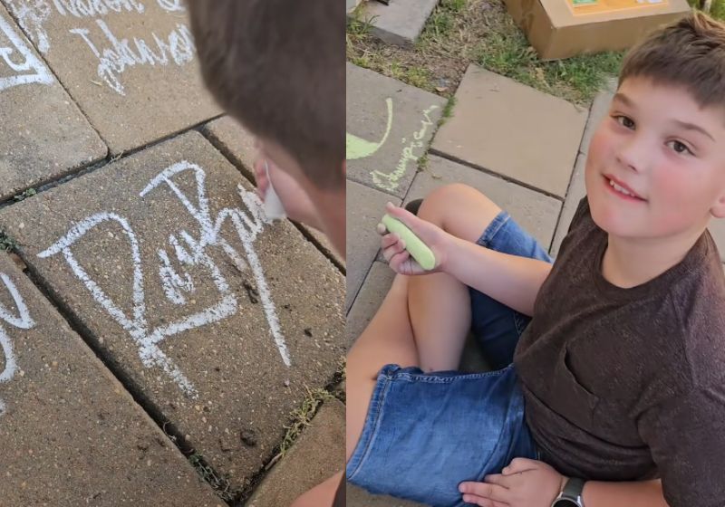 Sebastian Esposito, de 9 anos, reproduz logomarcas famosas de memória após ouvir apenas o nome de cada marca. - Foto: Reprodução/Instagram @litttle.einstein