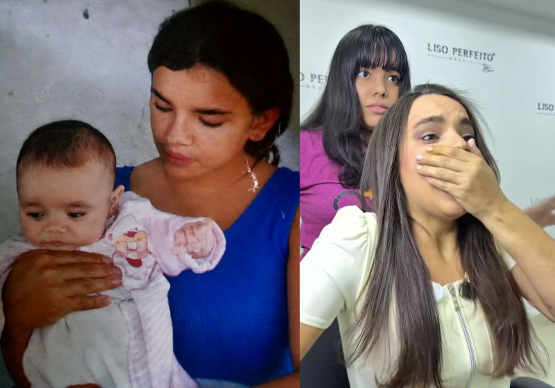 Daiana abraça Maria Eduarda no salão de beleza em São Paulo após as duas passarem 19 anos separadas contra a vontade da mãe. - Foto: Reprodução/Instagram/@joseliacotrim