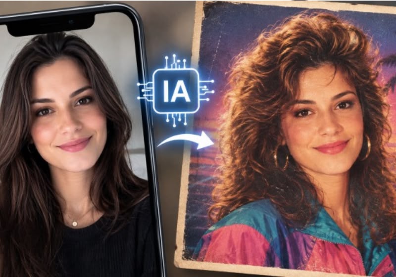 Trend dos anos 80 permite transformar uma foto atual em um retrato com estética da década usando inteligência artificial. Foto: Reprodução/ChatGPT