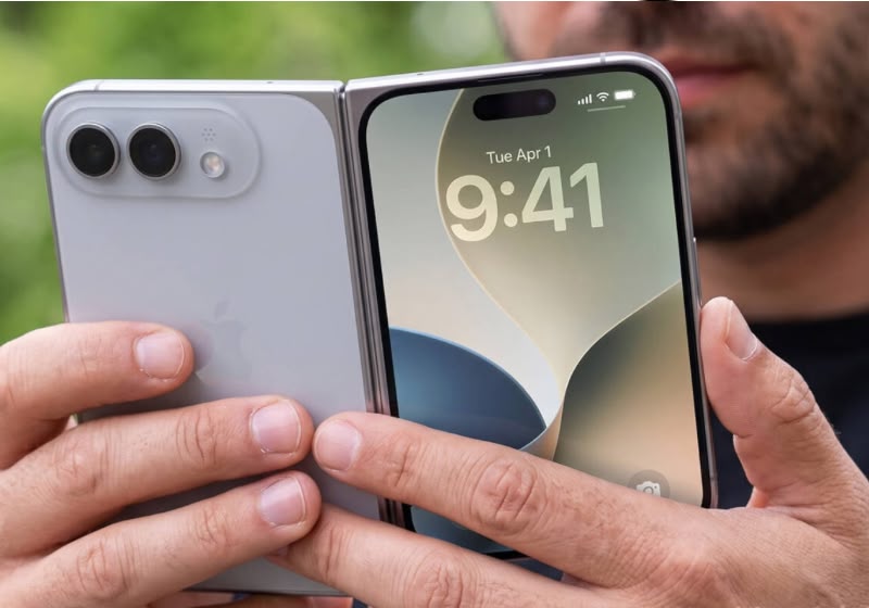 Apple realiza nesta quarta-feira (9) o evento que deve apresentar o iPhone Duo, primeiro celular dobrável da história da marca, e a linha iPhone 18 Pro. Foto: Imagem Conceito/ IA