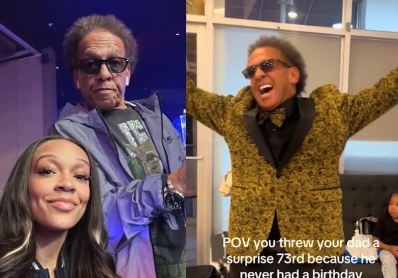 Lewis Freeman ganhou da filha, Daija, a primeira festa de aniversário da vida dele aos 73 anos, em Maryland, nos EUA. - Foto: Reprodução/SWNS