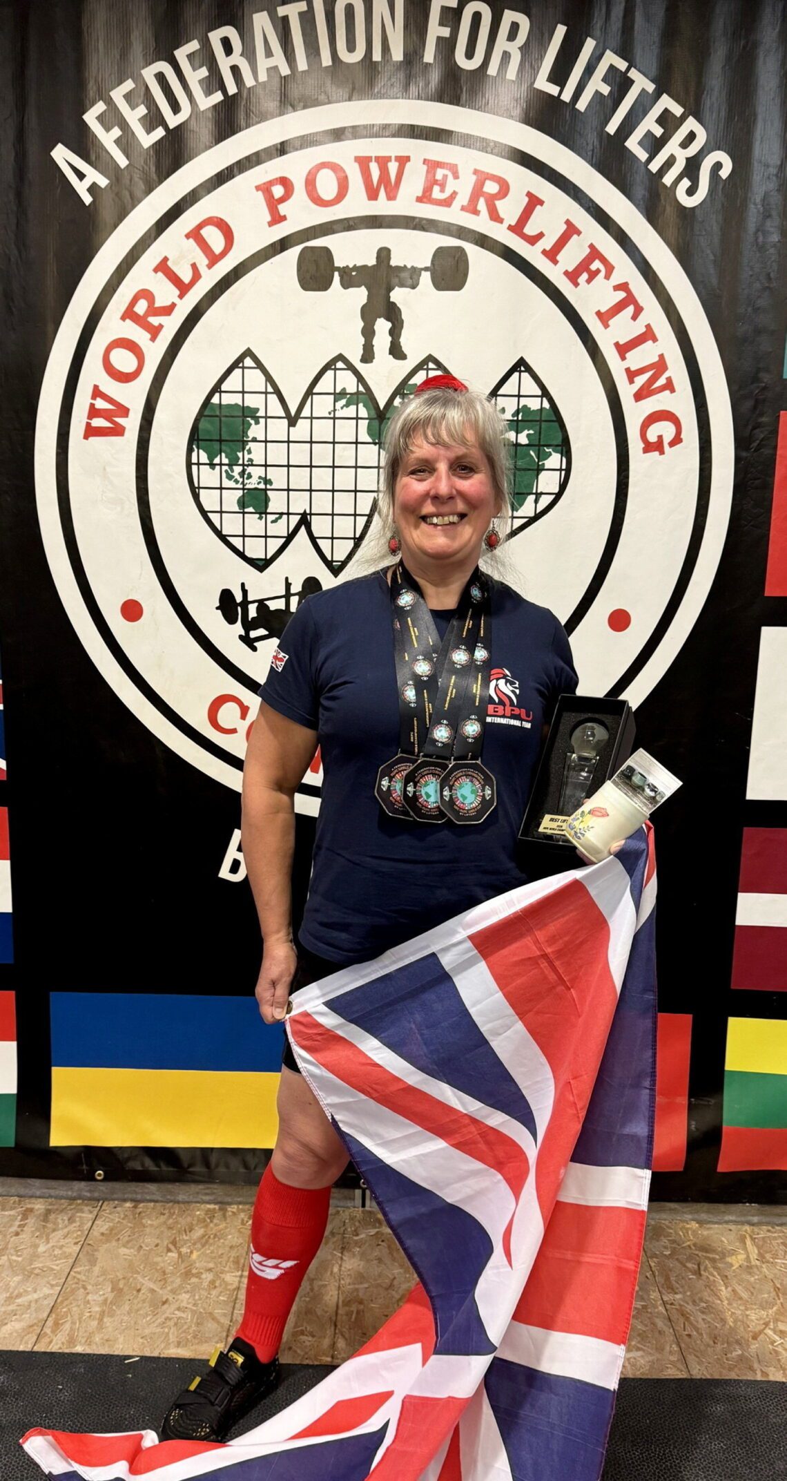 Martine Barons no Campeonato Mundial. - Foto via Martine Barons / SWNS
