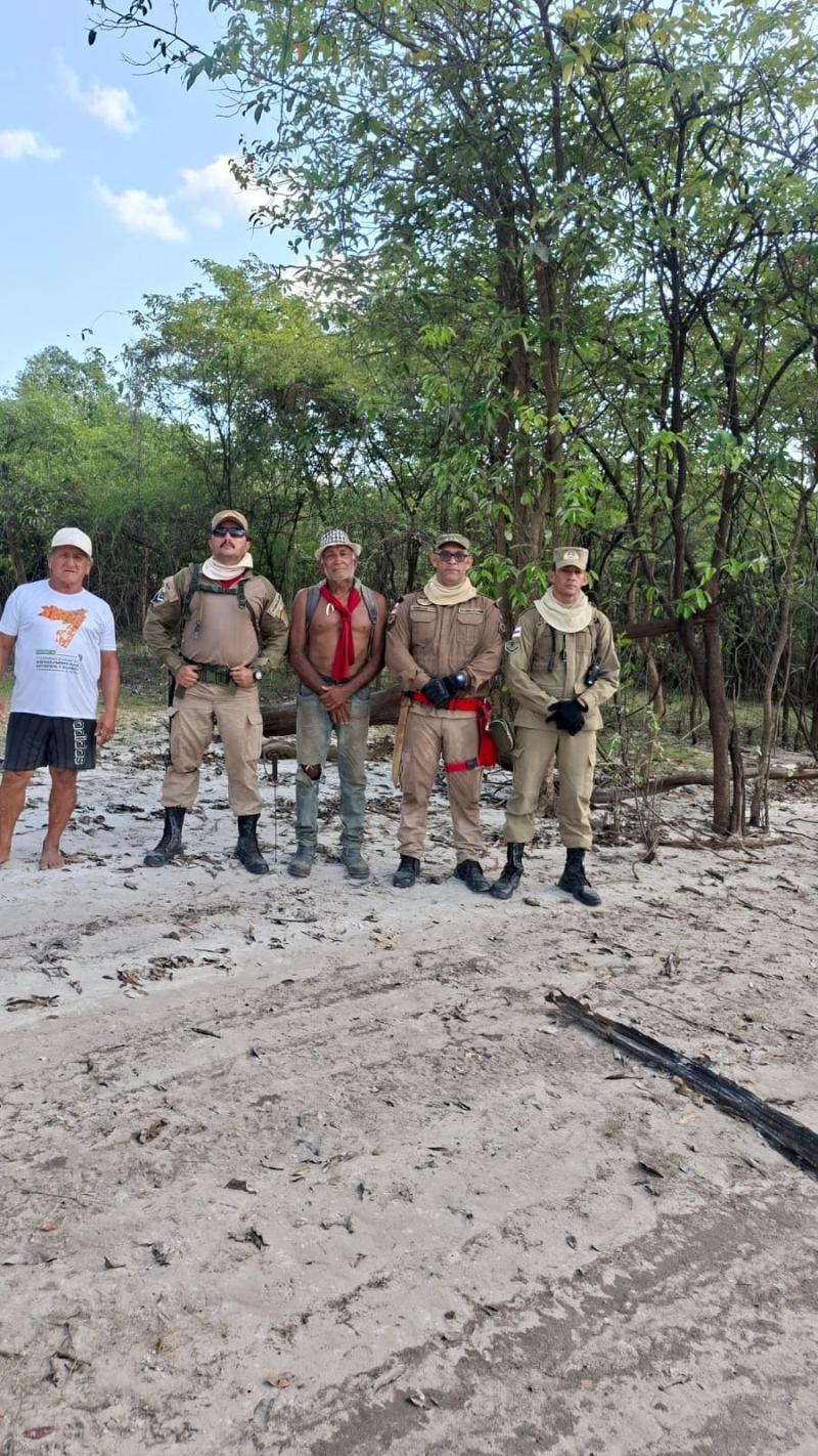 O idoso perdido na mata o Amazonas foi resgatado por bombeiros após 2 dias. - Foto: CBMAM