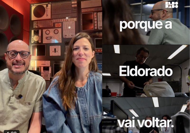 Emanuel Bomfim e Roberta Martinelli anunciaram nas redes sociais a volta da Rádio Eldorado ao dial de São Paulo. - Foto: Reprodução/Rádio Eldorado
