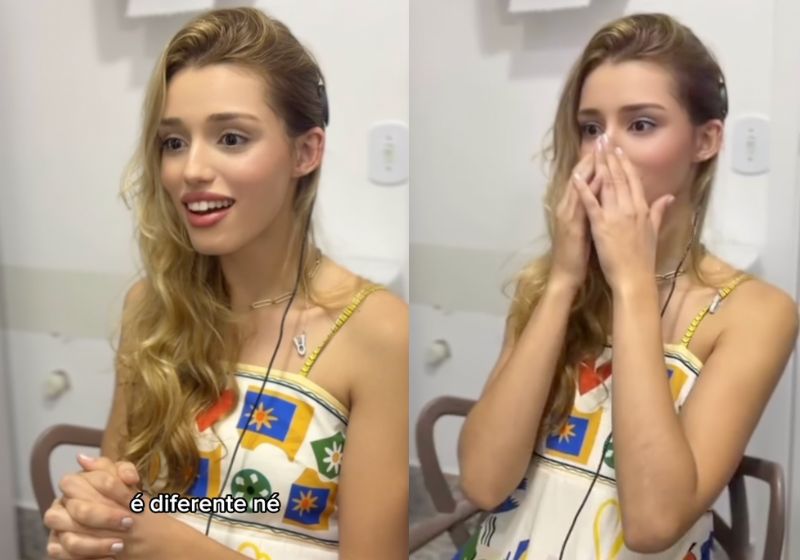 "Essa é a minha voz?", perguntou a jovem Ryany quanto foi ativado o implante coclear que recebeu em Minas Gerais. - Fotos: reprodução/ Instagram/ @ryanylimr