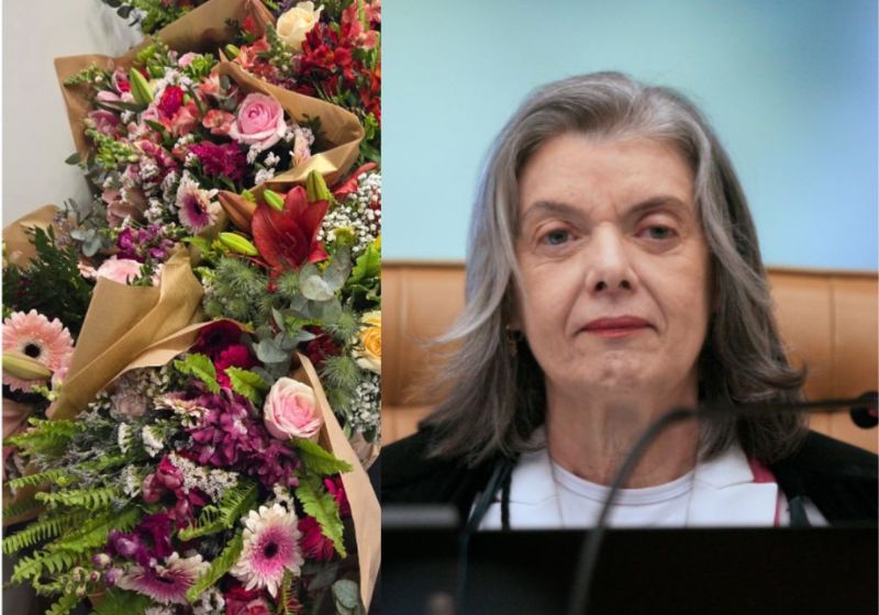 Única mulher entre os ministros do STF, Cármen Lúcia recebeu flores e uma carta de apoio de magistradas de vários estados após se posicionar em meio à crise no Supremo. - Fotos: reprodução/ SBTNews